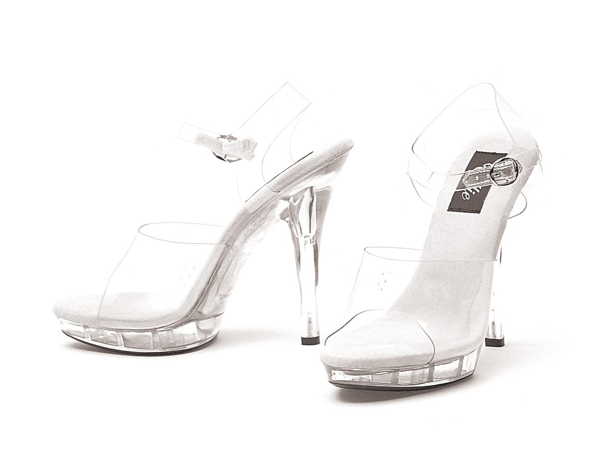 Brook - 5 Inch Clear Ankle Strap Sandal